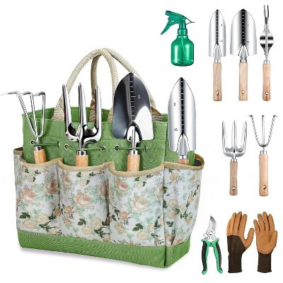 Swtroom 9-Piece Stainless Steel Garden Tools Set - Rust-Proof Ergonomic Gardening Kit with Storage Bag for Women & Men | Target