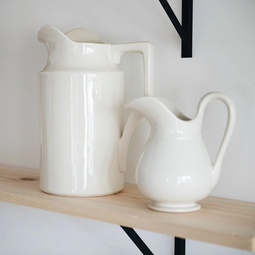 Stoneware Pitcher - Creamware | Roan Iris