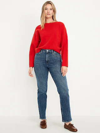 Extra High-Waisted Straight Jeans | Old Navy (CA)