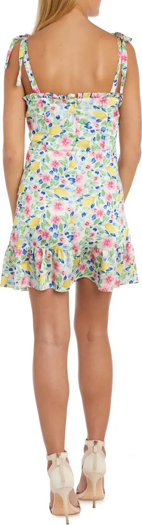 Floral Print Satin Minidress | Nordstrom