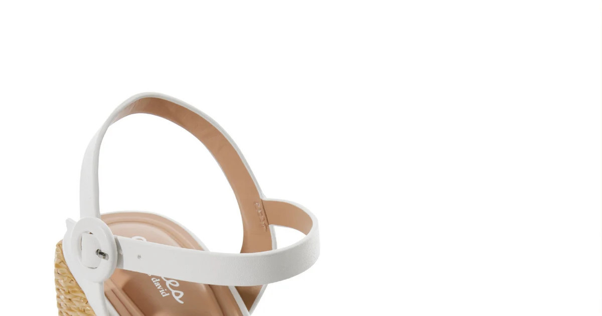 Woven Platform Block Heel - White | Boston Proper | Boston Proper