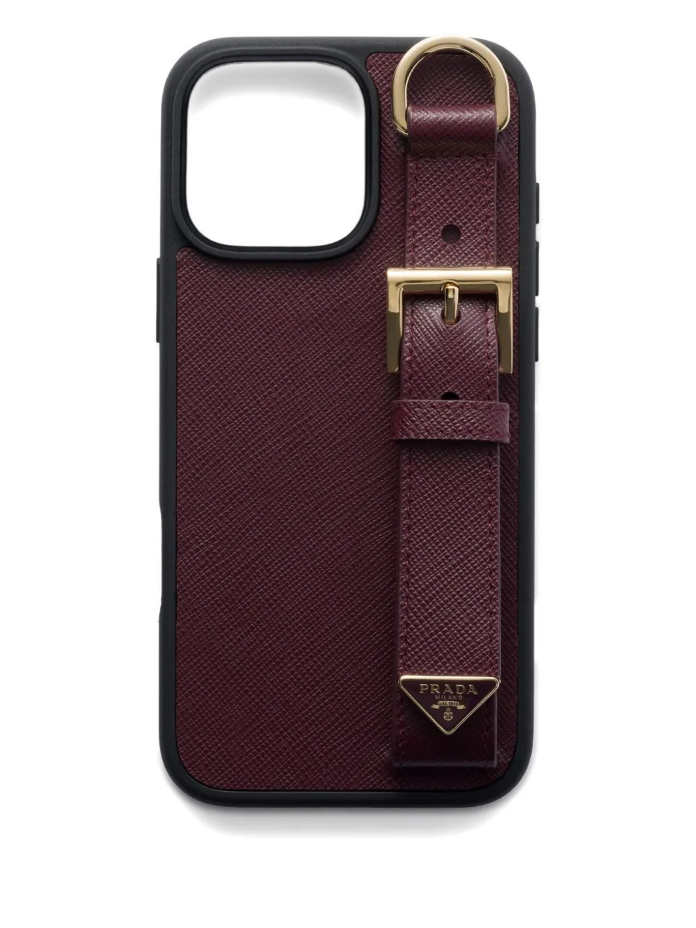Prada leather phone case - Red | Farfetch Global