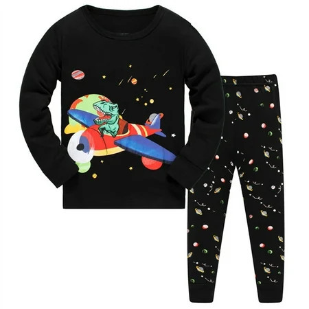 Clothes for Toddler Boys Baby Boy Pieces Toddler Kids Boys Pajamas Planet Dinosaur Cotton Kids 2 Piece Pj s Long Sleeve Sleepwear Clothes Set Outfits | Walmart (US)