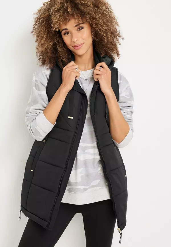 LEANI Womens Long Puffer Vest … curated on LTK