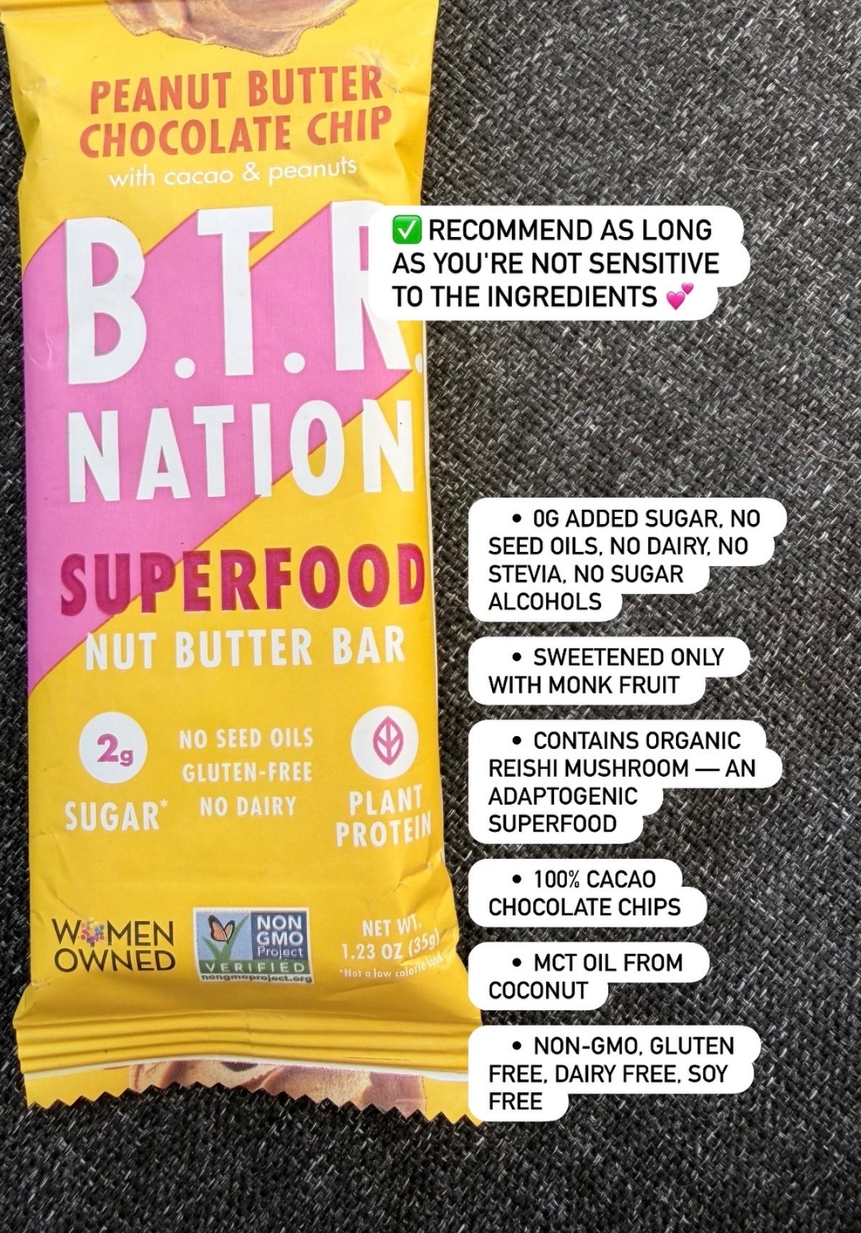 I discovered all of these gems at the Erewhon Glendale grand opening and the good news is you do not need to make the trip or pay Erewhon prices to get them. I have everything linked below so you can shop directly on Amazon. Consider this your curated clean living haul, already researched and ingredient checked for you. 🤍

Zero added sugar, no seed oils, no dairy, no stevia, no sugar alcohols and sweetened only with monk fruit. Oh and it has organic reishi mushroom and 100% cacao chocolate chips. BTR Nation just changed the protein bar game and I am here for it. This is what a clean bar actually looks like. 🍫🍄

#BTRNation #SuperfoodBar #CleanProteinBar #LowToxSnacks #MonkFruit #NoAddedSugar #CleanEating #LowToxLiving #HealthySnacks #FunctionalFood

#LTKfoodie #LTKselfcare #LTKActive