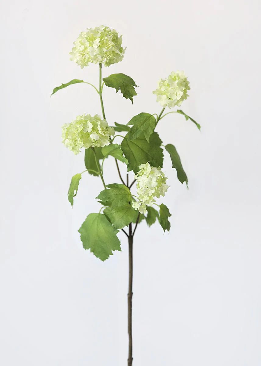 Soft Green Artificial Snowball Flowers - 24" | Afloral