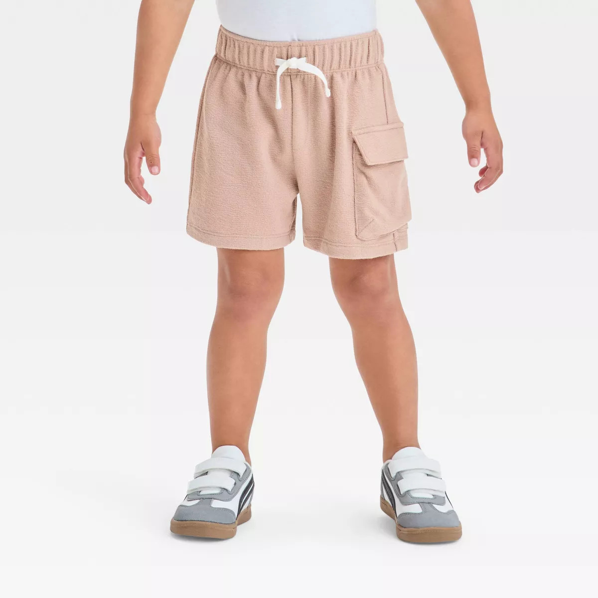 Grayson Mini Toddler Boys' Knit Pull-On Cargo Shorts - Brown | Target