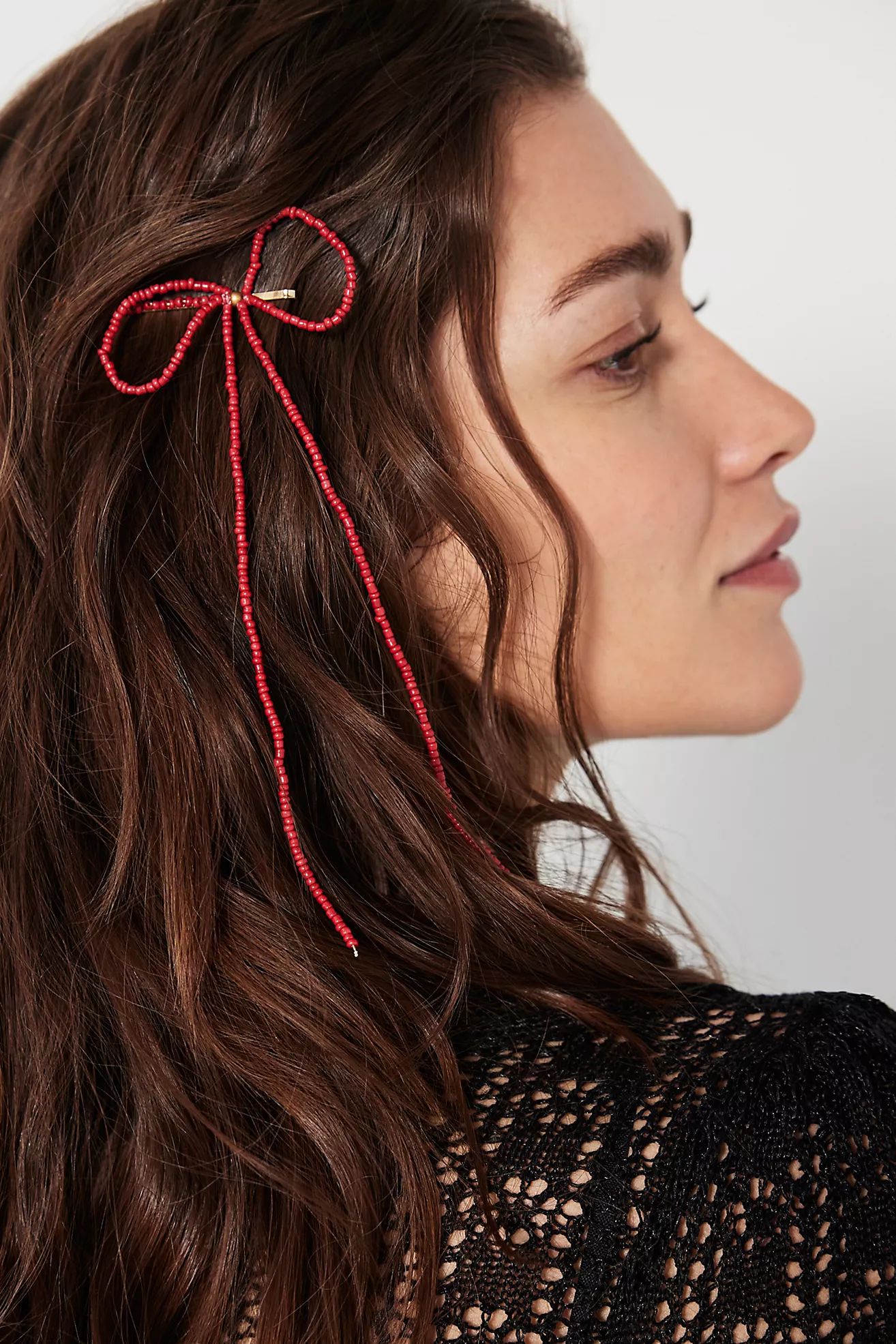 Dainty Beaded Bow Pin | Free People (Global - UK&FR Excluded)