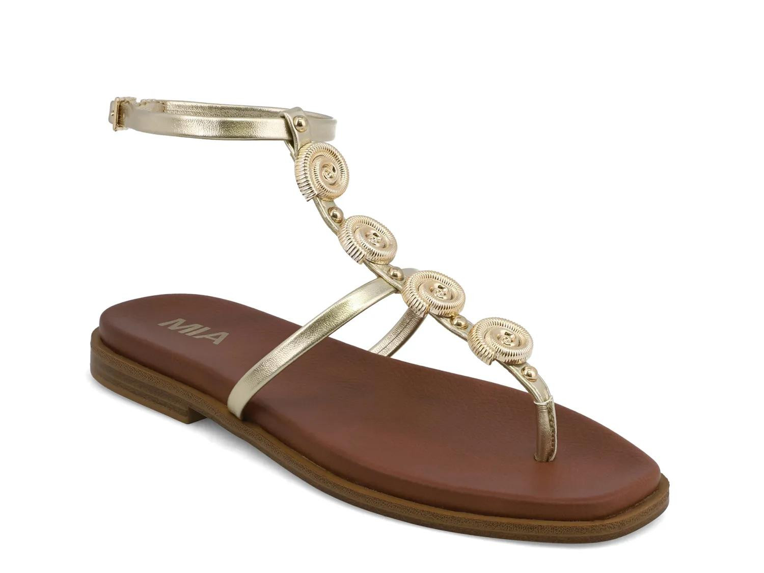 Mia Dorcie Sandal | Women's | Gold Metallic | Size 6.5 | Sandals | Ankle Strap | DSW