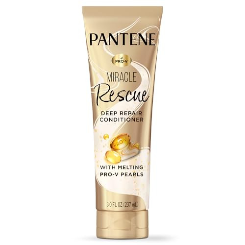 Pantene Miracle Rescue Deep Conditioner - Melting Pro-V Pearls for Dry, Damaged or Color-Treated Hair, Softens and Repairs, 8.0 oz | Amazon (US)