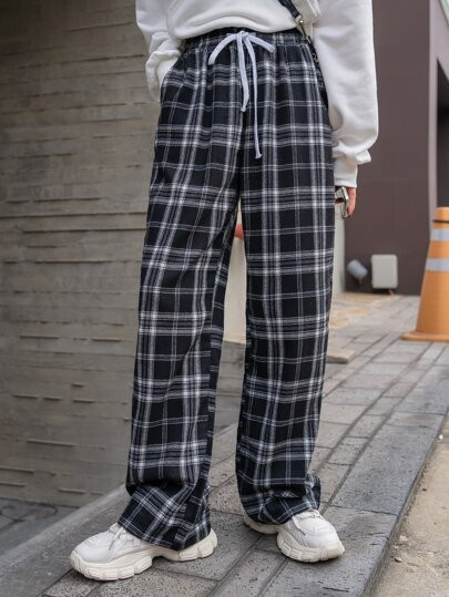 DAZY Plaid Drawstring Waist Pants
   
      SKU: sw2108094436125626
          (1000+ Reviews)    ... | SHEIN