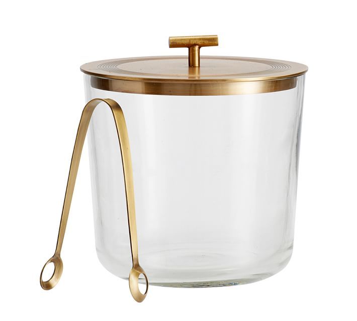 Bleecker Ice Bucket - Antique Gold | Pottery Barn (US)