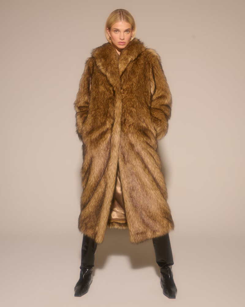 Full-Length Faux Fur Coat | Abercrombie & Fitch (US)