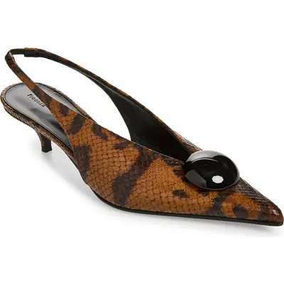 Proenza Schouler Dome Slash Slingback Pump in Ochre Multi at Nordstrom, Size 36.5 | Nordstrom
