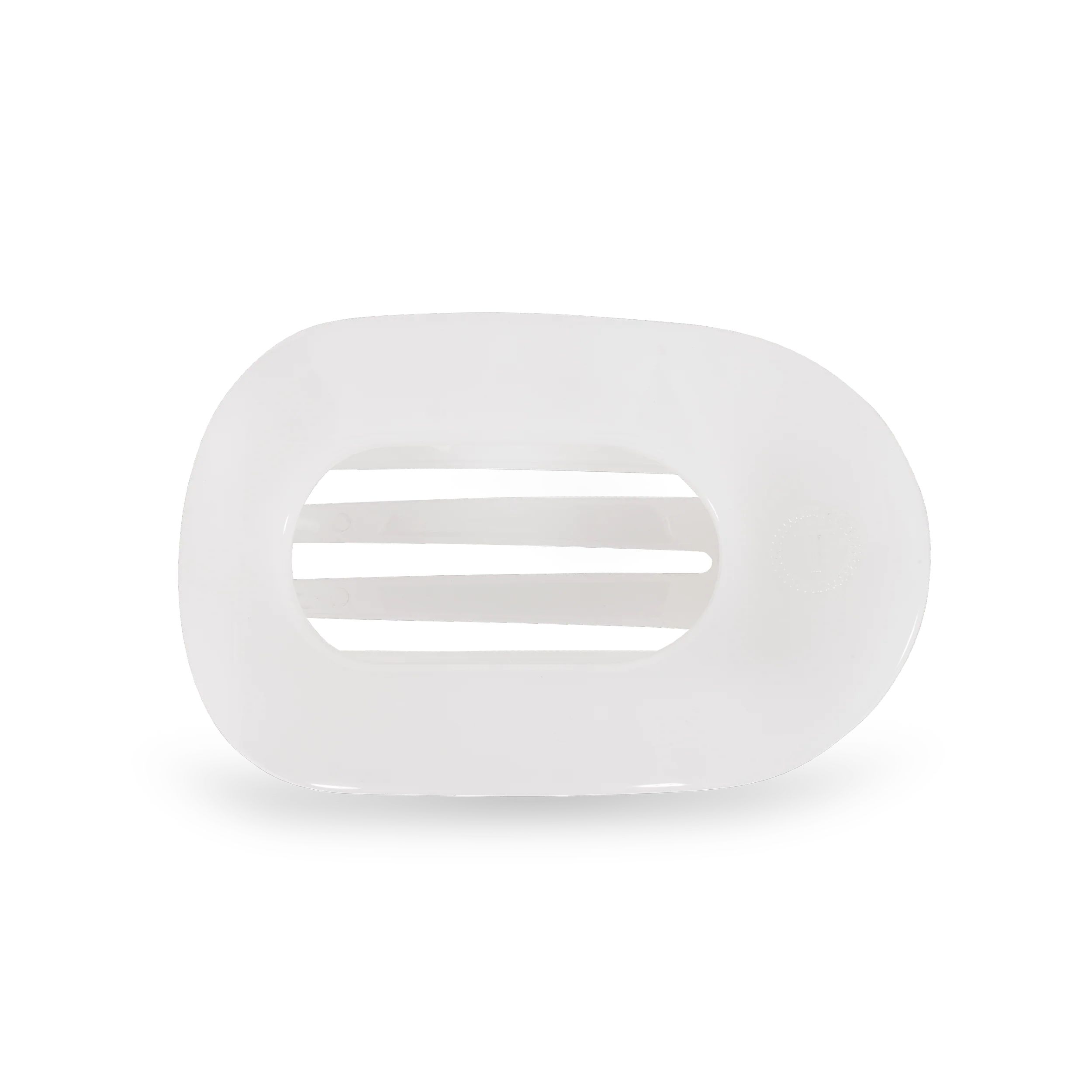 Coconut White Medium Flat Round Clip | TELETIES