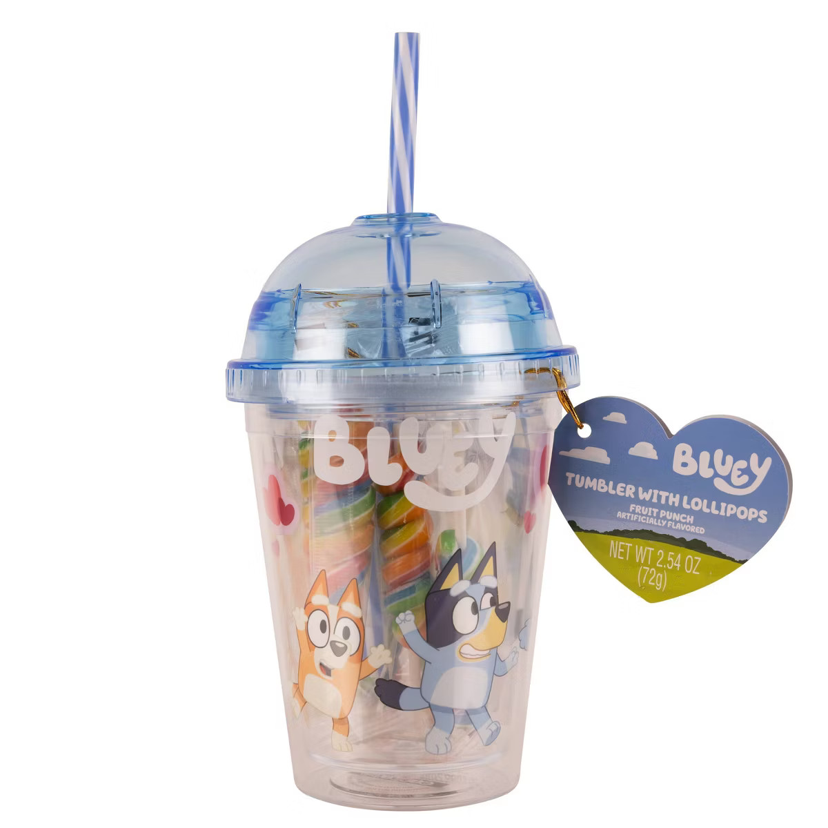Bluey Valentine's Mini Dome Tumbler with Lollipops 2.54oz | Target