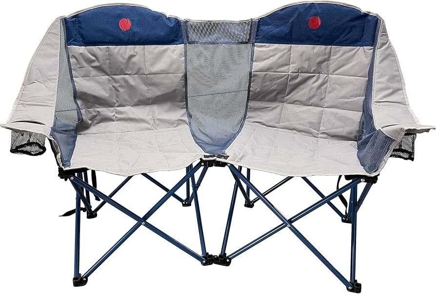 Heavy Duty Oversized Outdoor Folding Loveseat Camp Chair Collection (Single, Double & Triple Seat... | Amazon (US)