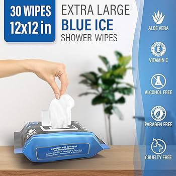 Body Wipes For Men – 30 Extra Large Body Wipes for Camping 12"x12" Body Wipes After Workout - D... | Amazon (US)