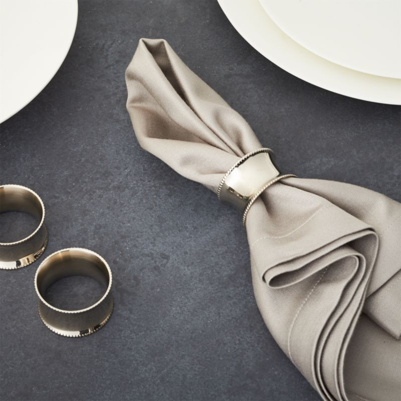 Emerson Holiday Hanukkah Silver Napkin Ring + Reviews | Crate & Barrel | Crate & Barrel