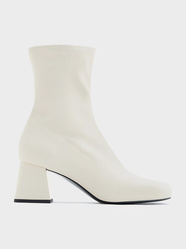 Metallic Trapeze Heel Ankle Boots | Charles & Keith US