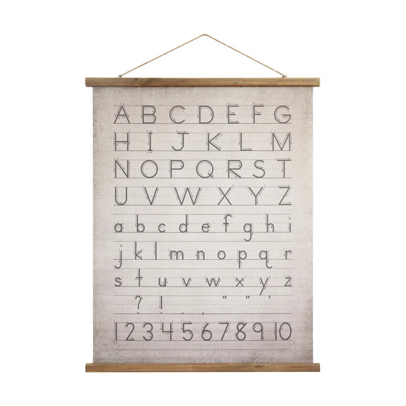 Holler Alphabet and Numbers Wood Scroll Banners | Wayfair North America