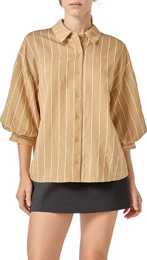 Stripe Balloon Sleeve Shirt | Nordstrom