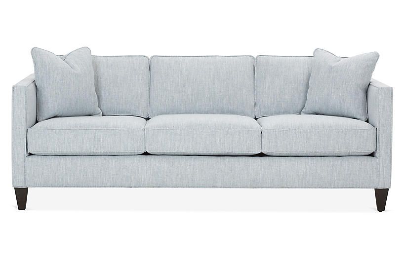 Cecilia Sofa, Light Blue | One Kings Lane