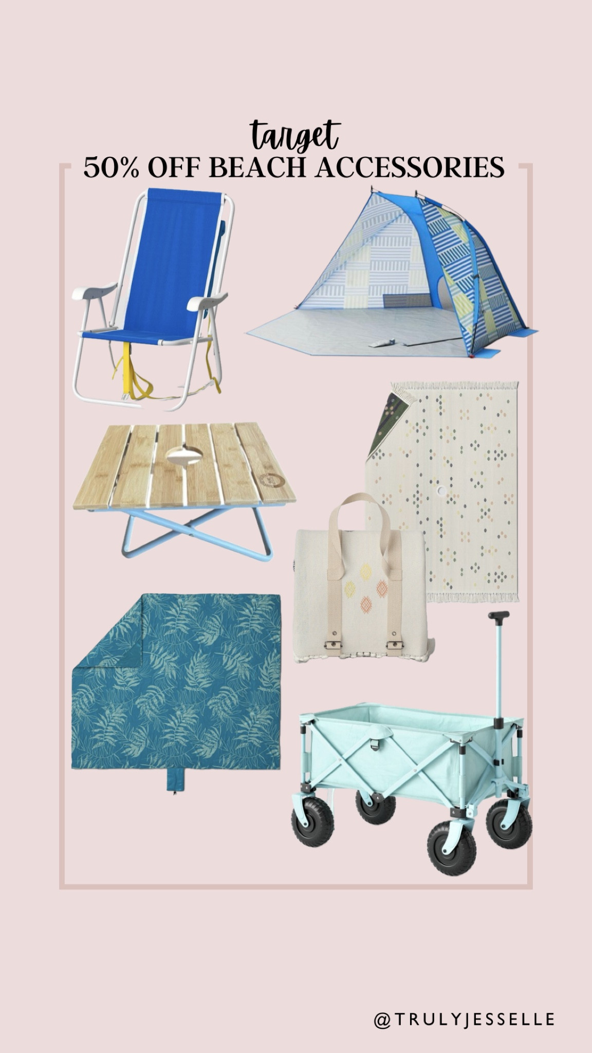 Target sale, 60% off select beach accessories, beach blanket, beach wagon, beach tent, beach chair, beach picnic table

#LTKSeasonal #LTKfindsunder50 #LTKsalealert