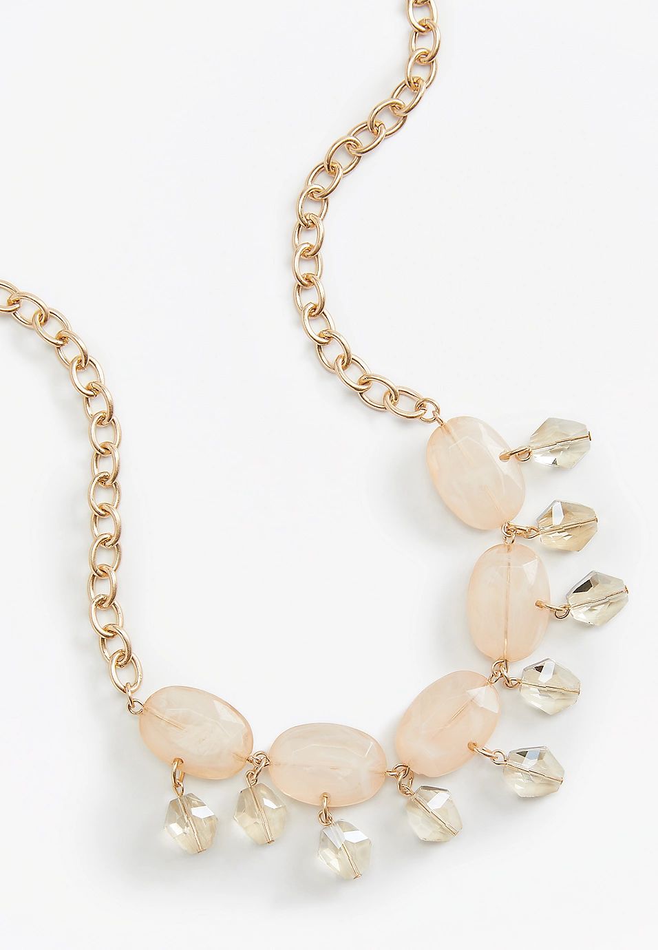 Faux Crystal Teardrop Stone Necklace | Maurices