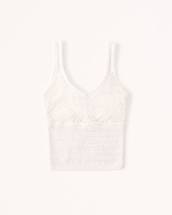 Shaped Crochet Sweater Tank | Abercrombie & Fitch (US)