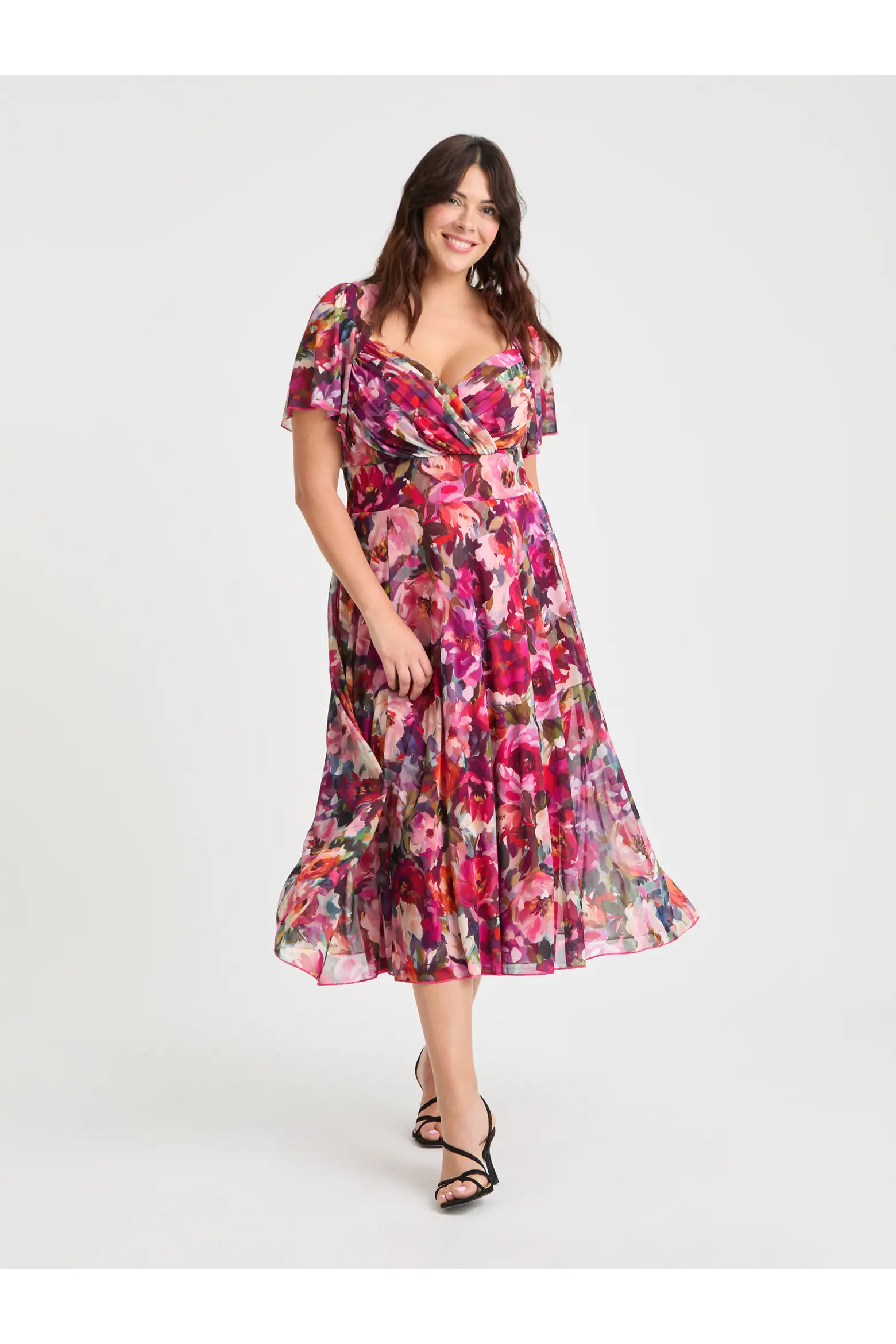 Liz Floral Bolero Wrap Bodice Midi Dress (Women) | Nordstrom | Nordstrom