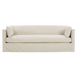 Madeline French Country Beige Cushion Back Slipcovered Sofa - 90"W | Kathy Kuo Home