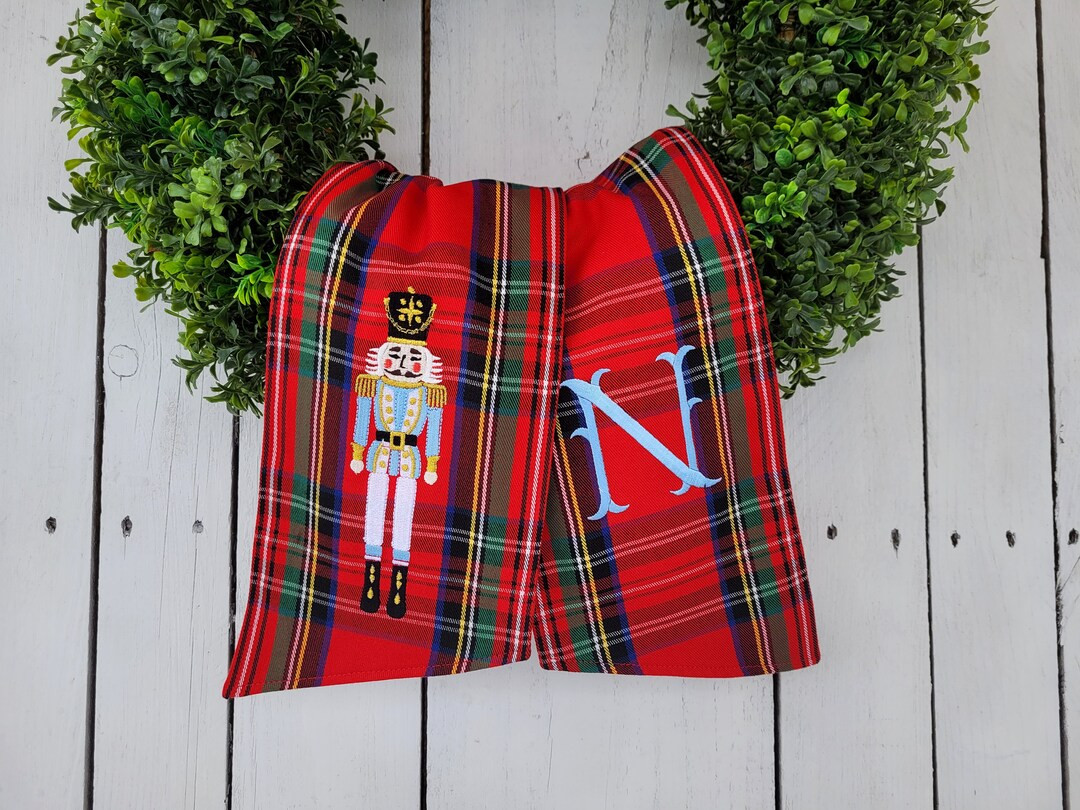 Nutcracker Royal Stewart Wreath Sash, Door Wreath Sash, Personalized Wreath Sash, Christmas Wreat... | Etsy (US)