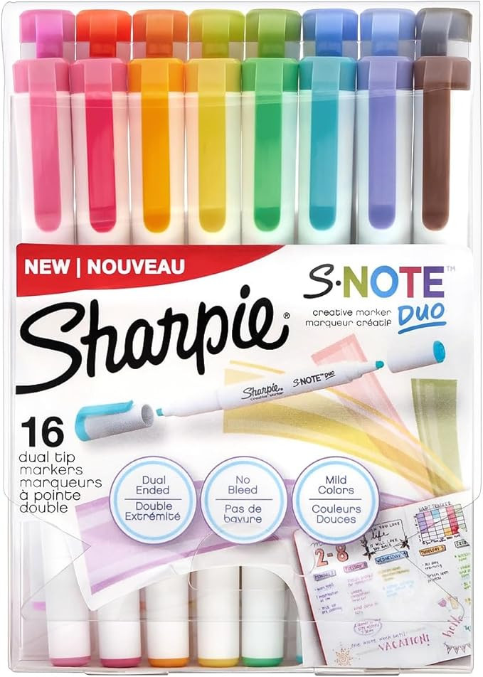 Sharpie S-Note Duo Dual-Ended Creative Marker Set Part Highlighter Marker Part Art Assorted Color... | Amazon (US)