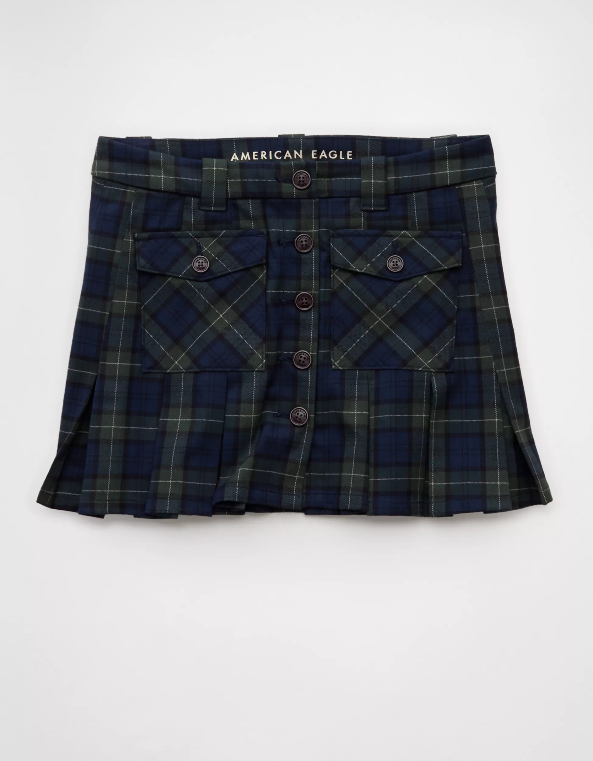 AE Mid-Rise Pleated Mini Skort | American Eagle Outfitters (US & CA)