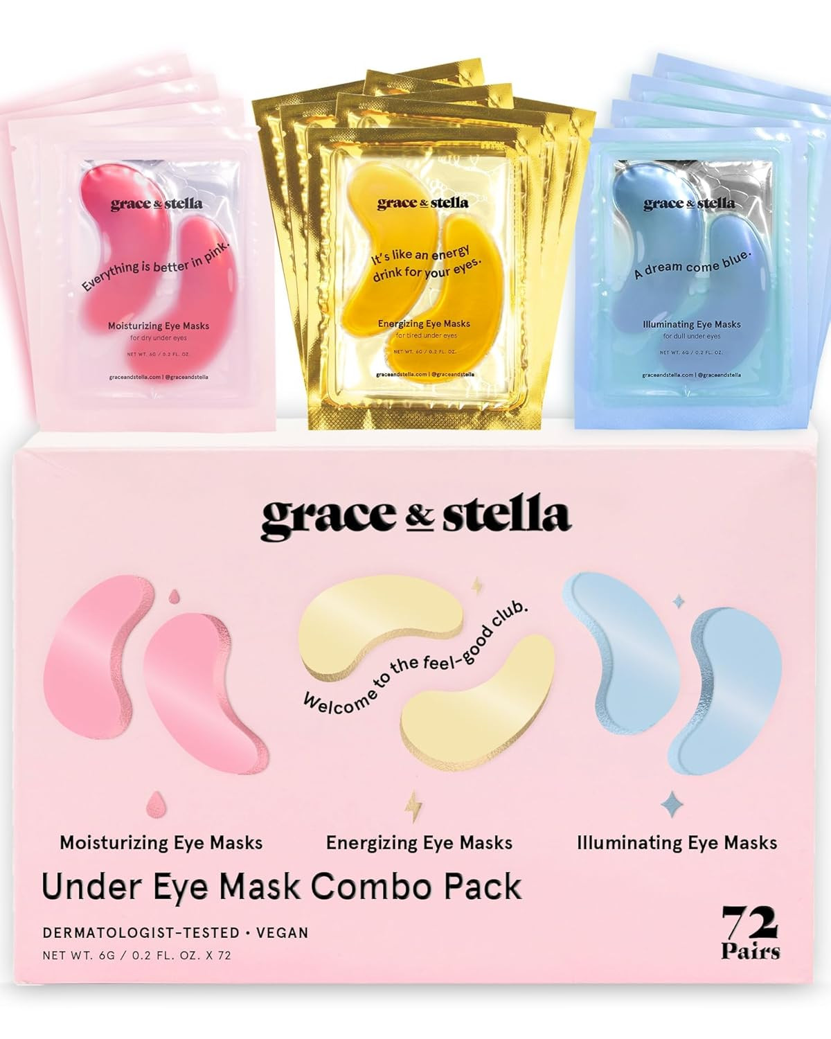 Under Eye Mask - Reduce Dark Circles, Puffy Eyes, Undereye Bags, Wrinkles - Gel Under Eye Patches... | Amazon (US)