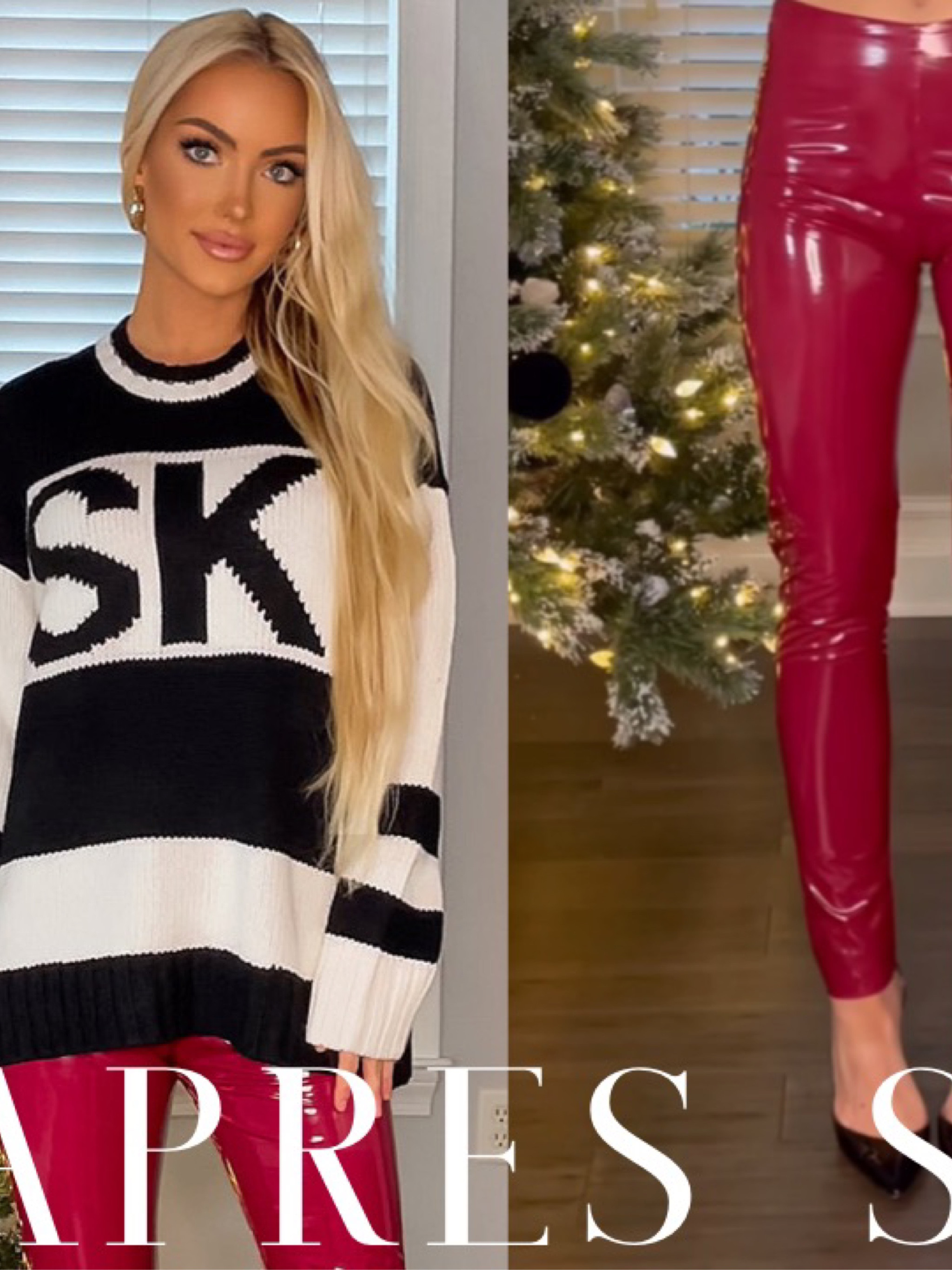 Casual elevated winter lounge! Follow @hollyjoannew for style and beauty! Glad you’re here babe! Xx

Show Me Your Mumu Revolve
SKI sweater xs
APRES sweater xs
Wine Red  Patent Leather Leggings 
Christian Louboutin Iriza 100

#LTKstyletip #LTKworkwear #LTKfindsunder100