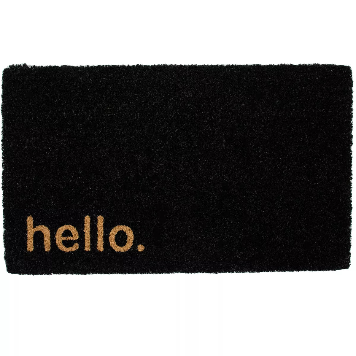 Northlight Black Coir "Hello" Outdoor Doormat 18" x 30" | Target