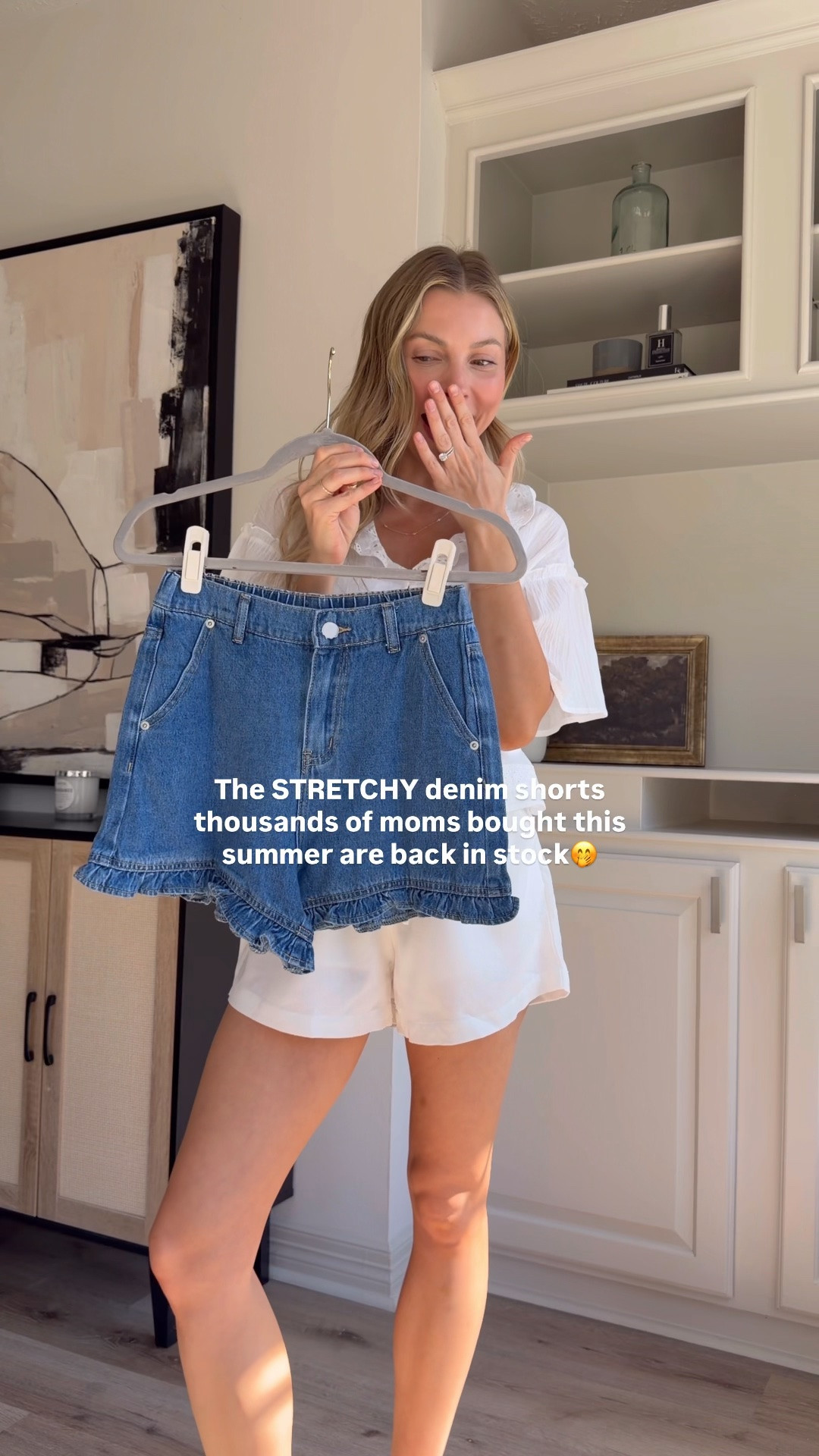 The best stretchy denim shorts!!! I’m wearing a size 2 in shorts and S in top!

#LTKootd #LTKmomlife