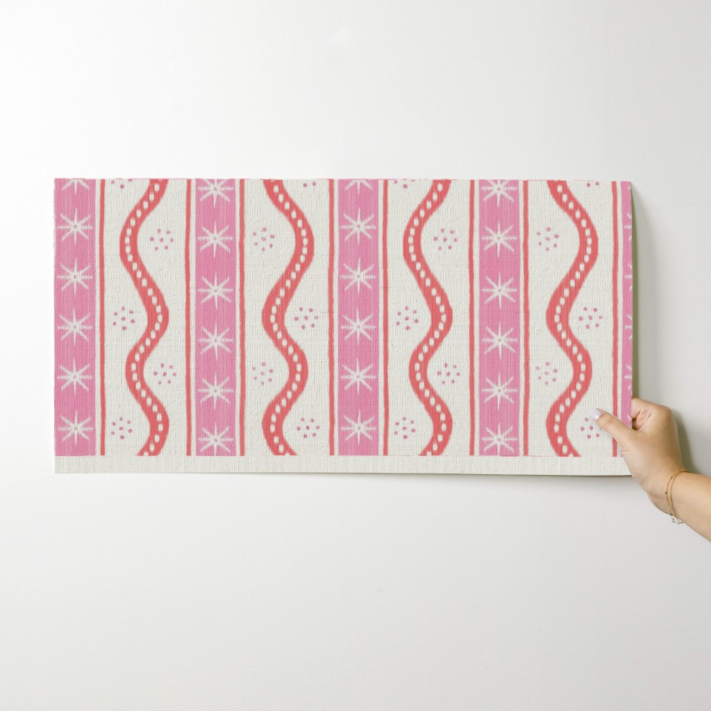 Wallpaper in small Valentine Charlie Stripe | Spoonflower