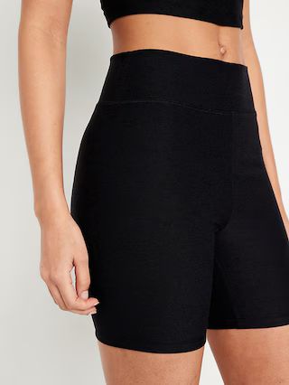 Extra High-Waisted Cloud+ Biker Shorts -- 6-inch inseam | Old Navy (US)