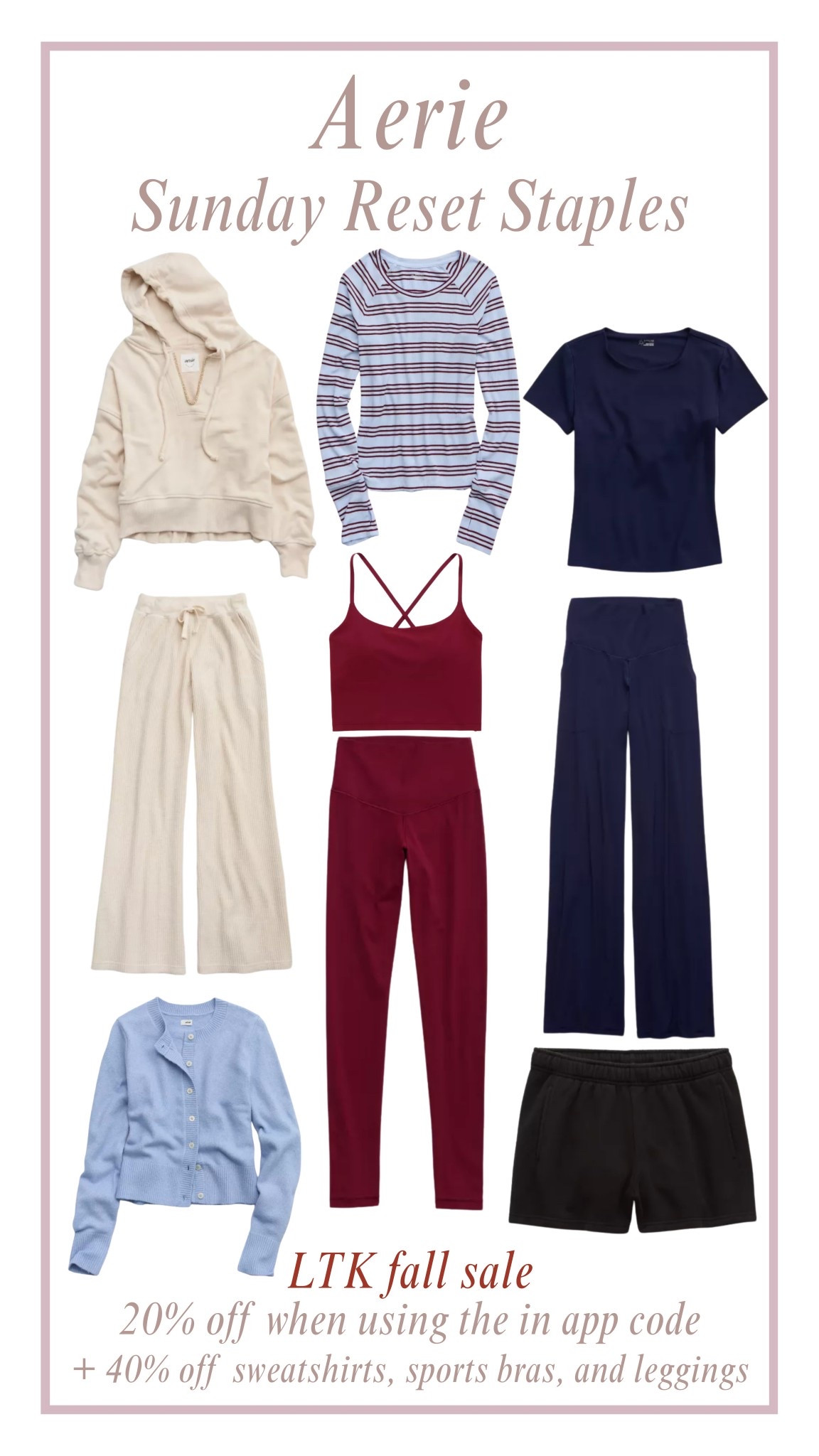 LTK FALL SALE!

I’m obsessed with Aerie. Everything is so comfortable and reasonably priced!! 🫶🏼 This exclusive sale ends today so make sure to get your fave pics! On top of this sale, you can get an extra 20% Off $50, 25% Off $75, 30% Off $100 with code TGIFALL!! 💖💖💖

#LTKStyleTip #LTKSaleAlert #LTKFallSale