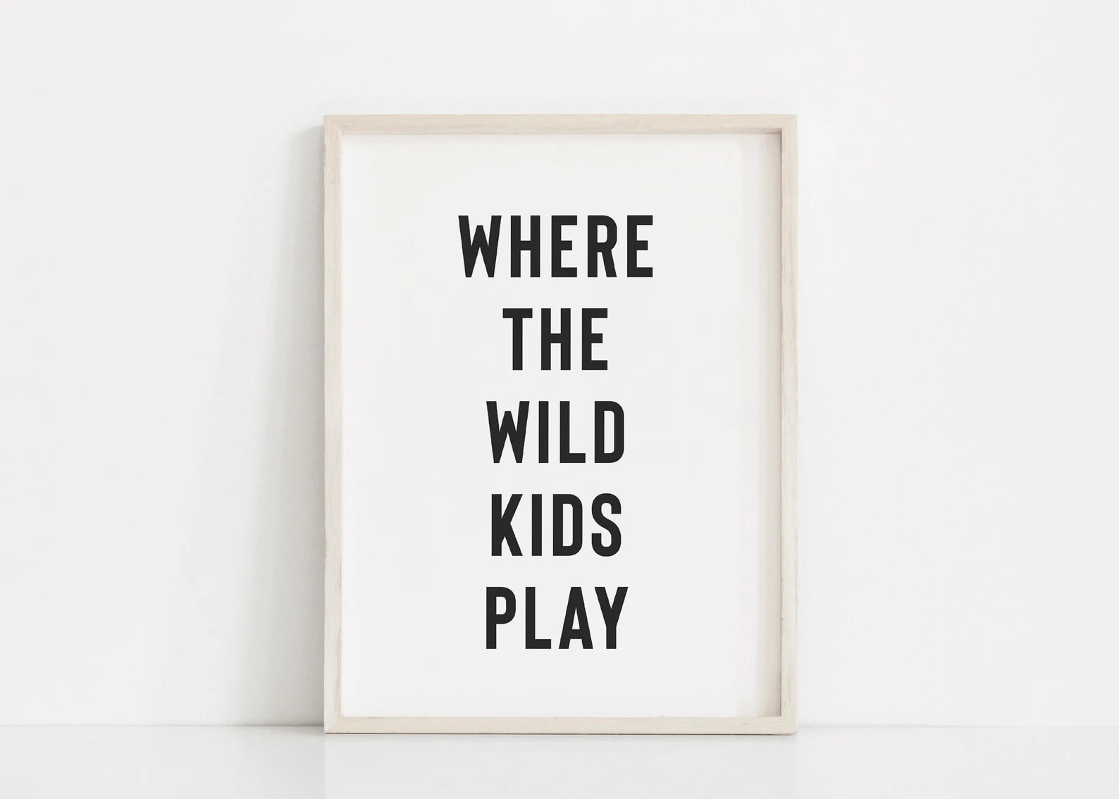 Where the wild kids play sign, Black and white playroom print, Modern playroom art, Boys playroom... | Etsy (US)