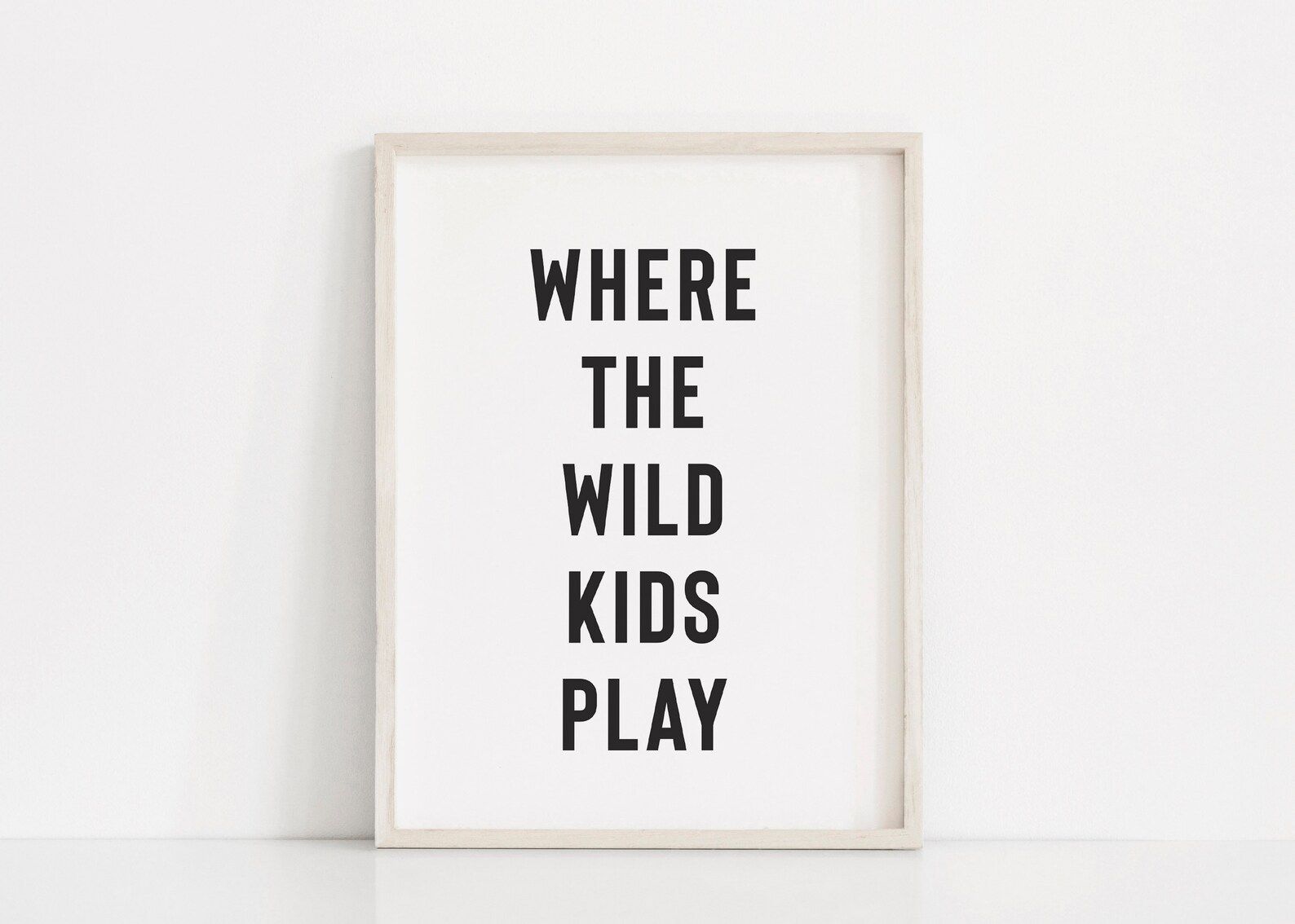Where the wild kids play sign, Black and white playroom print, Modern playroom art, Boys playroom... | Etsy (US)