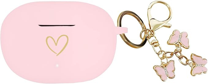 Compatible with Beats Studio Buds 2021, Soft Silicone Case with Gold Heart Pattern for Beats Stud... | Amazon (US)