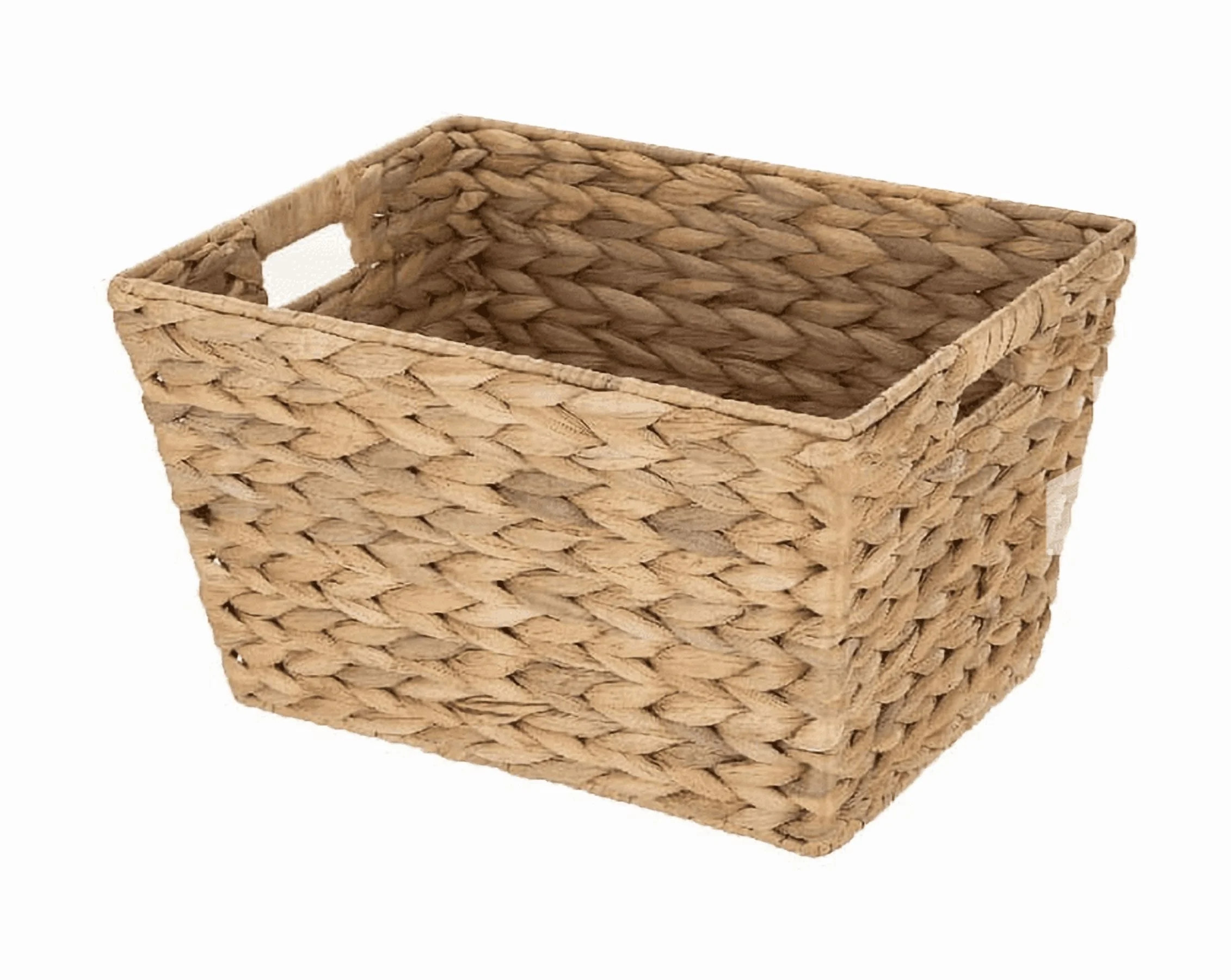 Better Homes & Gardens Large Water Hyacinth Decorative Storage Basket with Handles, 14 in x 11 in... | Walmart (US)