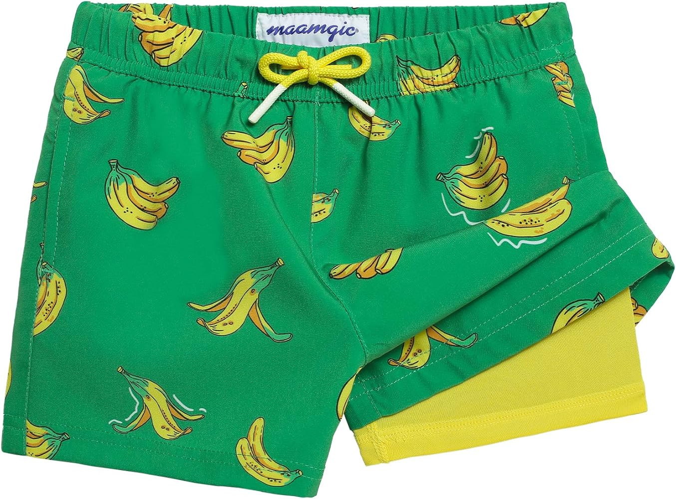maamgic Boys Swim Trunks with Compression Liner 4-Way Stretch Quick Dry Bathing Suit Toddler Beac... | Amazon (US)