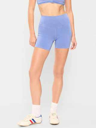 High-Waisted PowerChill Biker Shorts -- 5-inch inseam | Old Navy (US)