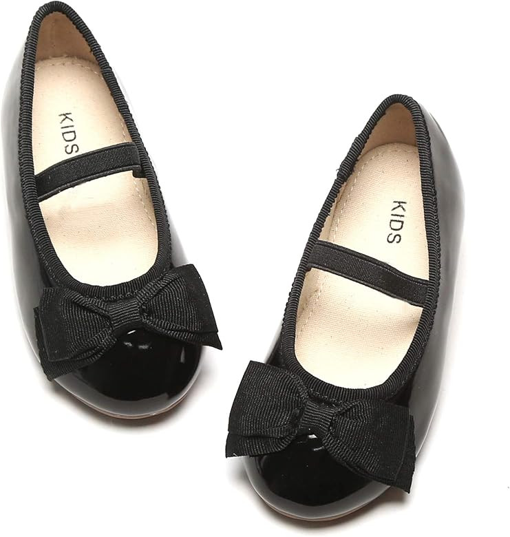 Kiderence Girls Flat Mary Jane Shoes Slip-on School Party Dress Ballerina Shoe (Toddler/Little Ki... | Amazon (US)