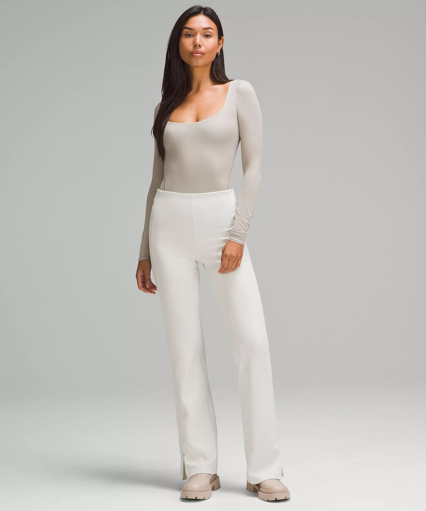 Wundermost Ultra-Soft Nulu Square-Neck Long-Sleeve Bodysuit | Lululemon (US)